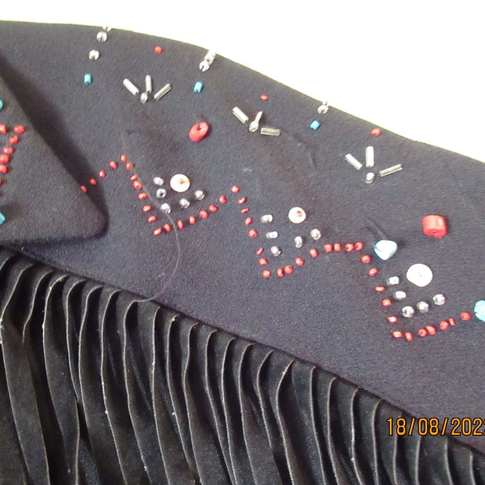 Carole Little Jacket with Fringe and Beading Sz 14 - Picture 3 of 5